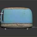 Vintage Blue Rusted Toaster With Old Fashioned Design And Classic Look