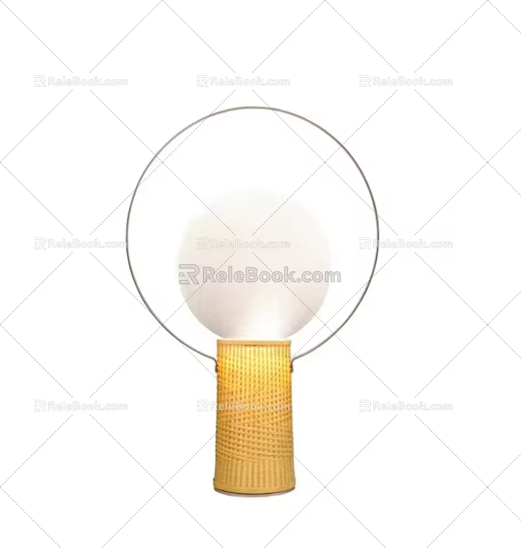 Asher creative desk lamp bedside lamp 3d model