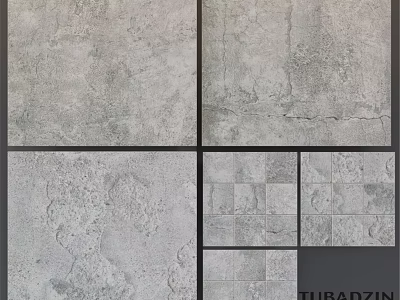 TUBADZIN Gray Tiles with Various Textures and Different Patterns for Construction 3d model