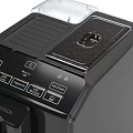 Black Automatic Coffee Machine Making Latte With Milk Cup In Home Kitchen 3d model