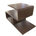 Modern Minimalist Wooden Shelving Unit With Three Tiers For Home Storage