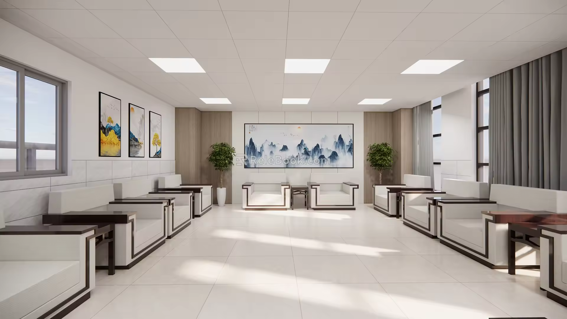 Modern Reception Room 3d model