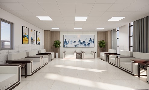 Modern Reception Room 3d model