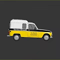 Yellow and White Service Bus with Renault Logos and Garage Muller Text Details