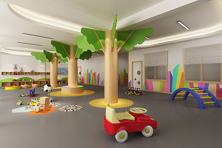 Modern Kindergarten Hall 3d model