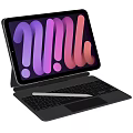 Modern Tablet With Keyboard And Stylus Pen Displaying Colorful Abstract Patterns On Screen
