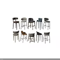 Upholstered Bar Stools In Multiple Styles With Different Colors And Metal Wooden Legs