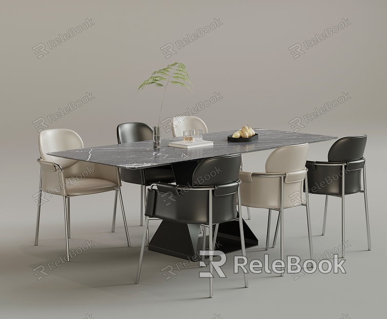 Modern Dining Table and Chair model