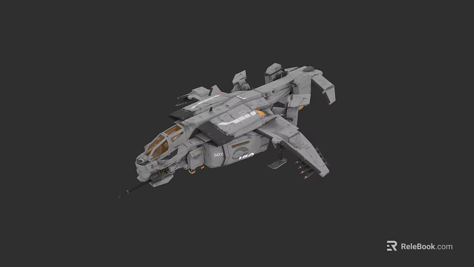Futuristic Armored Car with Mechanical Exterior Transparent Cockpit and Sci Fi Design 3d model 