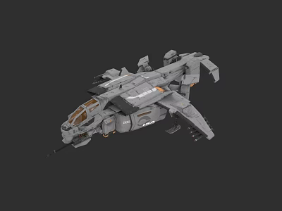 Futuristic Armored Car with Mechanical Exterior Transparent Cockpit and Sci Fi Design 3d model