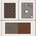 Modern Wall Decor with Geometric Patterns Textured Surfaces and Spherical Accents 3d model