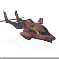 Futuristic Red Winged Spacecraft With Sci Fi Design For Cosmic Exploration