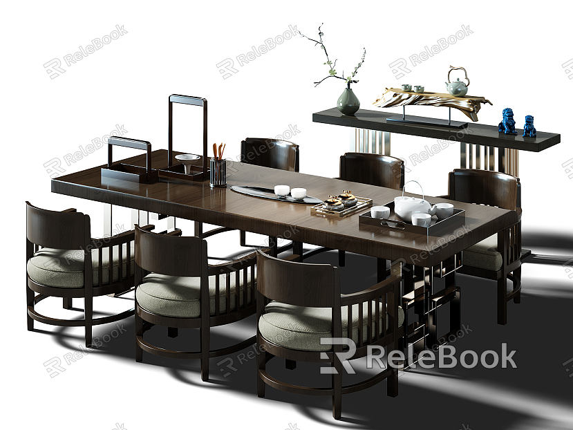 New Chinese Dining Table and Chair Combination model