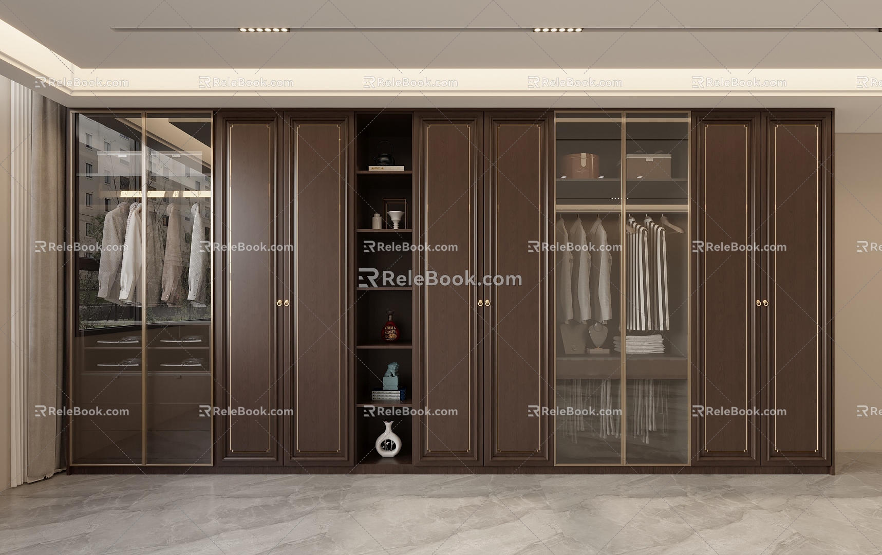 New Chinese wardrobe 3d model