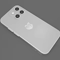 Modern Silver Smartphone Rear Design With Triple Camera And Logo