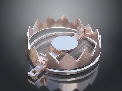 Industrial Equipment Metal Ring Structure With Serrated Edges And Central Disc 3d model