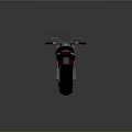 Red Futuristic Motorcycle With Blue Glowing Wheels And Sci Fi Design