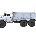 Heavy Duty Military Truck With Six Wheels And Open Cargo Bed