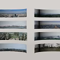 Multiple Panoramic Scenery Including City Landscape And Natural Views