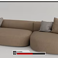Modern Multiplayer Sofa Cappellini Multiplayer Sofa Double Sand 3d model