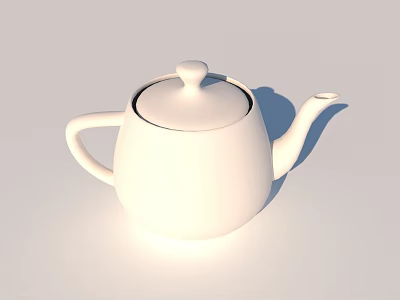 Elegant White Ceramic Teapot With Minimalist Design Smooth Surface And Classic Shape 3d model