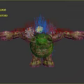 Enchanting Game Movie Character With Moss Covered Body Grass Top And Outstretched Arms