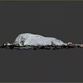 Natural Stone Art Piece With Colorful Wood And Stone Decorative Fragments Surrounding