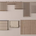 Various Styles of Window Blinds with Different Textures and Neutral Tones