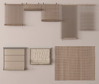 modern venetian blinds roller blinds 3d model