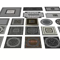 Garden Ornaments Various Decorative Tiles With Classic Patterns For Garden Flooring