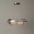Modern Round Crystal Chandelier With Double Layer Design For Interior Lighting Decor 3d model