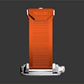 Orange Silicone Strap Watch With Silver Dial And Metal Case Design