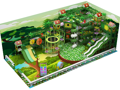 Modern Amusement Equipment Forest Theme Taobao 3d model