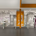 MODA OASIS Specialty Store Featuring Orange Exterior Glass Showcase Smiling Faces Billboard And Designer Brand