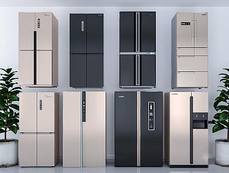 Modern refrigerator 3d model