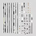 Modern downlight spot lamp magnetic attraction track spot lamp steering spot lamp linear lamp grid lamp 3d model