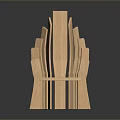 Unique Modern Wooden Chair Design With Vertical Slats And Light Wood Tone