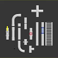 Plumbing Hardware Tools With Elbow Tee Pipe Fittings Gasket And Grate