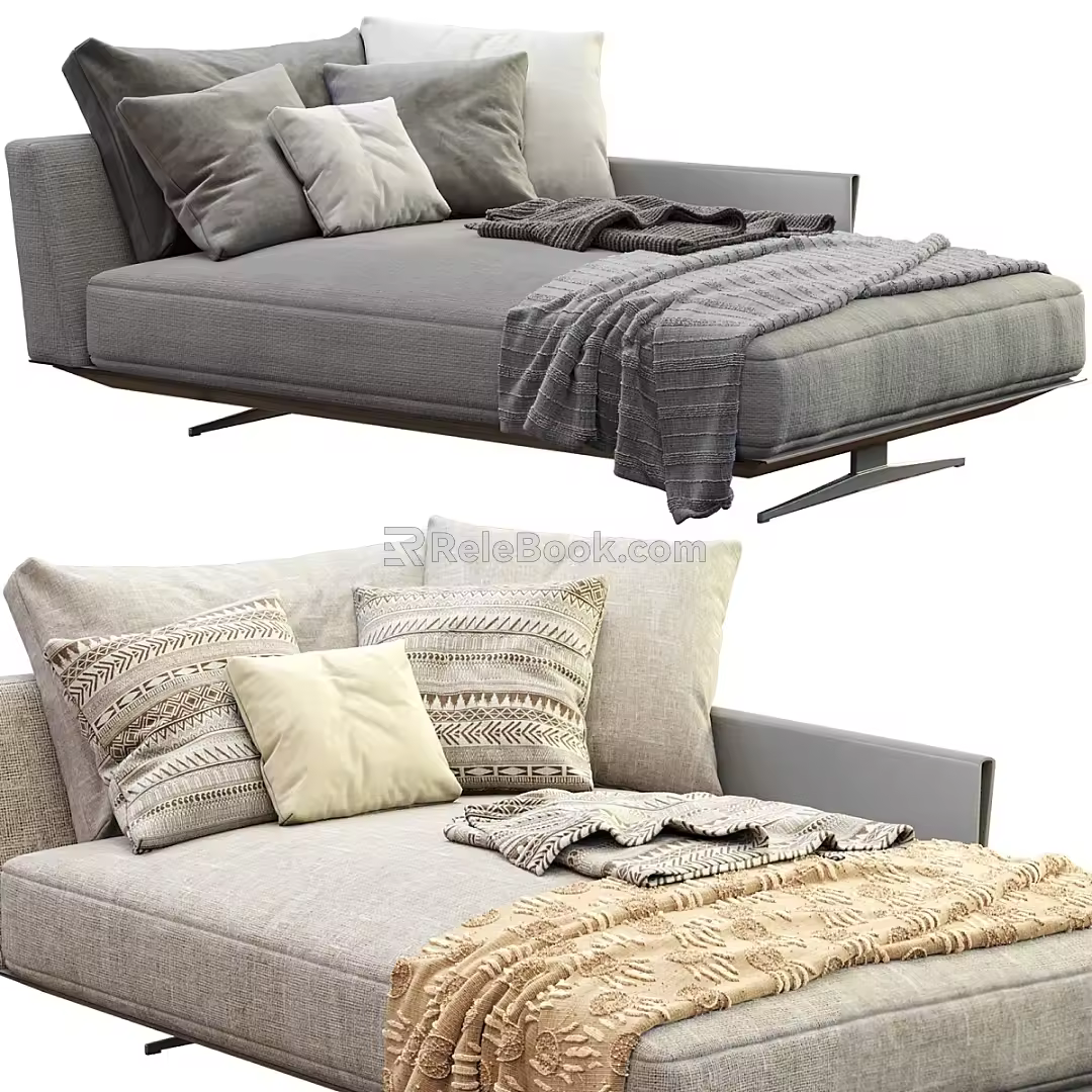 Modern Flexform chaise longue 3d model