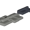 Lema Cloud Modern Module Group Multiplayer Sofa 3d model