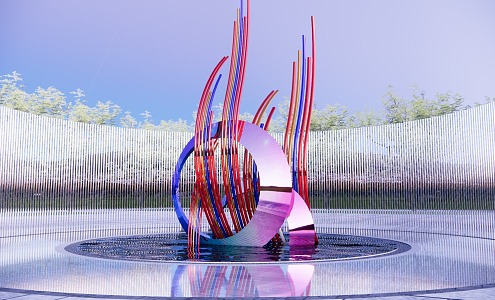 Abstract Water Sculpture 3d model