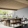 New Chinese Reception Area Sales Office Reception Area 3d model