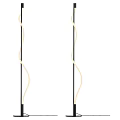 Modern Floor Lamp With Curved Design And Black Metal Stand For Living Room Decor