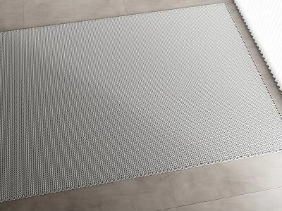 Square Gray Carpet With Grid Texture For Modern Home Floor Decoration 3d model