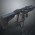 Modern Tactical Firearm With Black Metal Construction And Sleek Grip Design