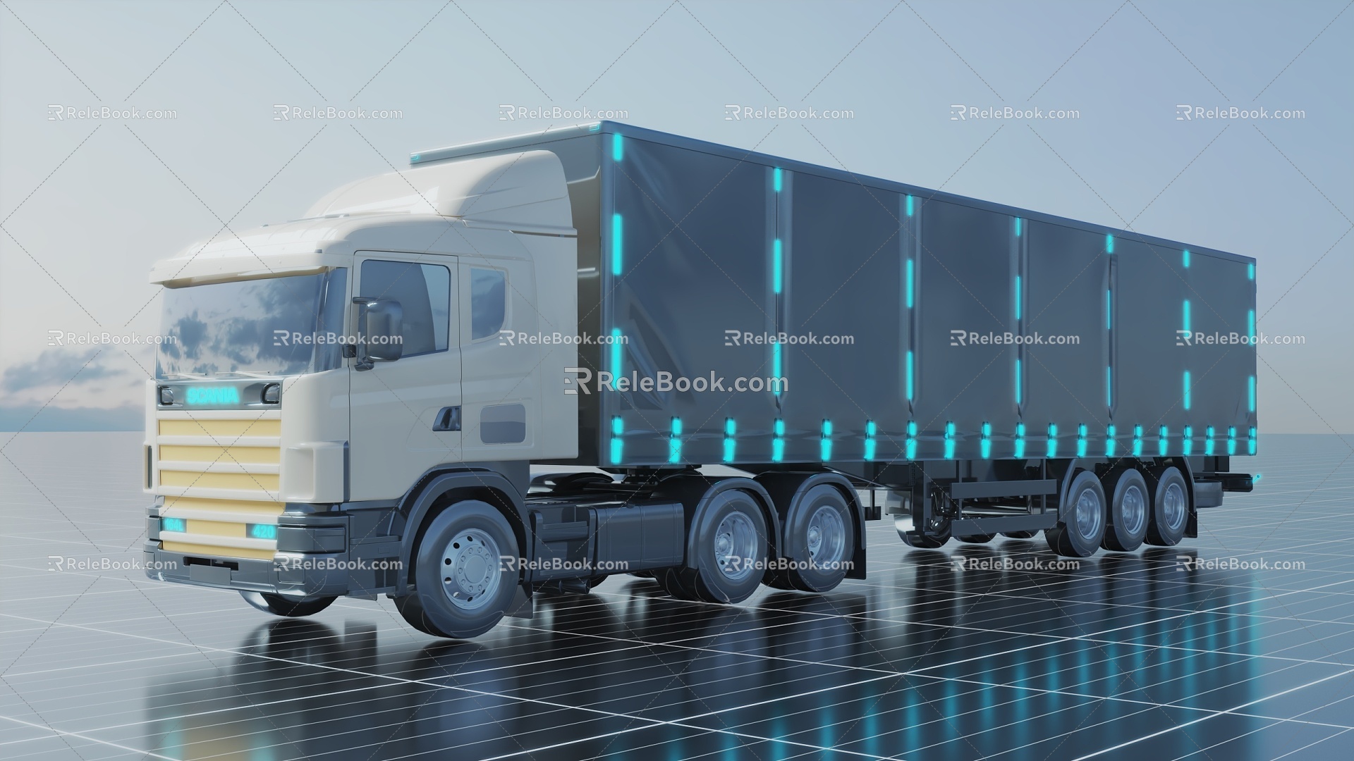 Truck Heavy Truck Technology Science Fiction Future Concept Vehicle Transportation 3d model