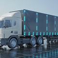 Truck Heavy Truck Technology Science Fiction Future Concept Vehicle Transportation 3d model