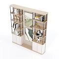 Open Bookcase Display Rack Storage Rack 3d model