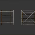 Practical Household Storage Shelves With Wooden And Metal Multi tier Racks