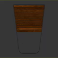 Modern Minimalist Planter With Wooden Slats And Metal Frame Ring Base Design